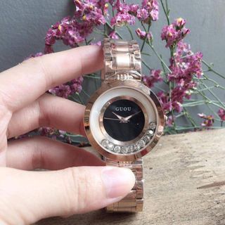 Đồng hồ chính hãng GUOU 8039 dây kim loại dành cho các quý cô