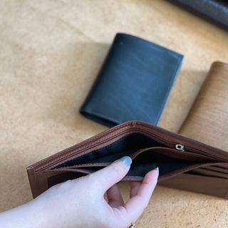 VÍ MINI VÂN GỖ DA BÒ