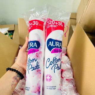 Bông Tẩy Trang Aura Beauty Cotton Pads 150 Miếng