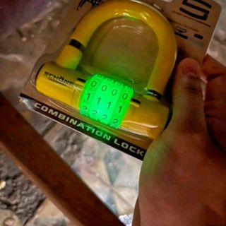 [Sỉ_Chính hãng] Hộp 12 cái Ổ khoá chữ U dạ quang cao cấp SCHONE Đài Loan mẫu SC-801(Trộn lẫn 3 màu)_Khoá cửa, khoá xe, khoá tủ, khoá rào...