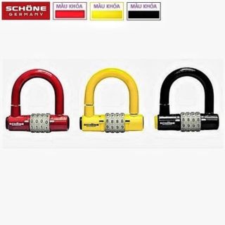 [Sỉ_Chính hãng] Hộp 12 cái Ổ khoá chữ U dạ quang cao cấp SCHONE Đài Loan mẫu SC-801(Trộn lẫn 3 màu)_Khoá cửa, khoá xe, khoá tủ, khoá rào...