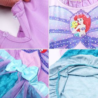 Váy mặc nhà công chúa Ariel cao cấp (tay dài) cho bé