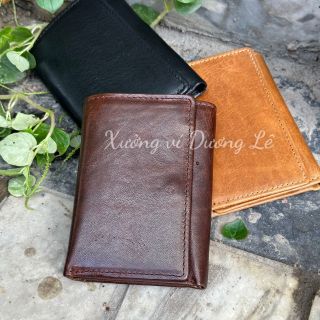 Ví gấp ba da bò