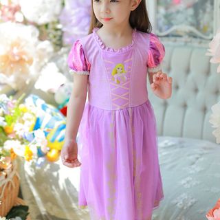 Đầm mặc nhà Rapunzel cao cấp cho bé