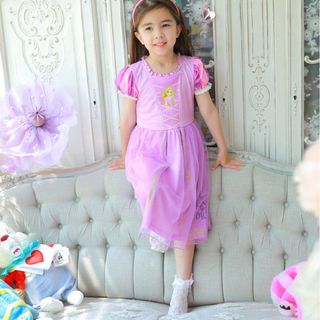 Đầm mặc nhà Rapunzel cao cấp cho bé
