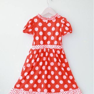 Váy mặc nhà Minnie đỏ cao cấp cho bé