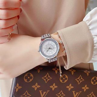 Đồng hồ chính hãng SCOTTIE 9522 dây kim loại mặt tròn dành cho các quý cô