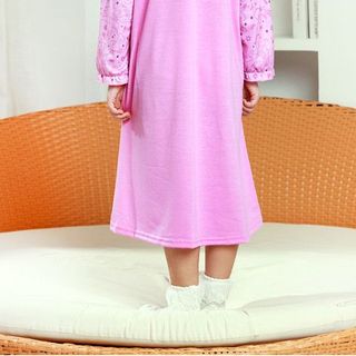 Váy mặc nhà in hình Rapunzel tay dài cho bé