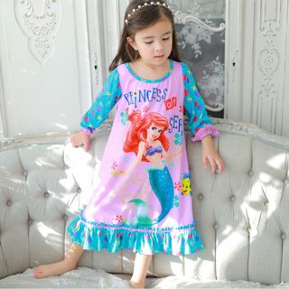 Váy mặc nhà Ariel tay dài cho bé