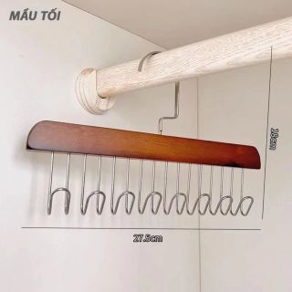 Móc Gỗ Treo Đồ Lót, Thắt Lưng, Cà Vạt, Áo 2 Dây Đa Năng Tiện Dụng