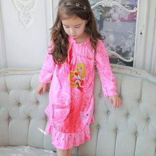 Váy mặc nhà in hình công chúa Aurora (tay dài) cho bé