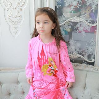 Váy mặc nhà in hình công chúa Aurora (tay dài) cho bé