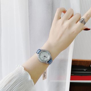 Đồng hồ Nữ SCOTTIE 9355 da thiết kế mặt tròn đính đá