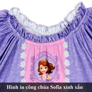Váy mặc nhà công chúa Sophia cao cấp cho bé