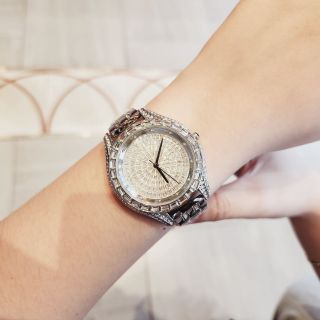 Đồng hồ Nữ SCOTTIE 9355 kim loại thiết kế mặt tròn đính đá