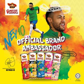 Khoai tây chiên Mister Potato x Neymar vị nướng 100g nhập khẩu Malaysia An Gia Sweets Snacks