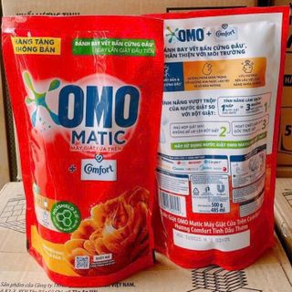 Thùng 18 túi Nước Giặt Omo Matic Comfort Tinh Dầu Thơm Túi (500g)
