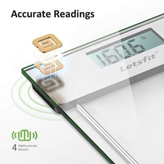 Cân điện tử Letsfit - mặt kính cường lực ( Đức )