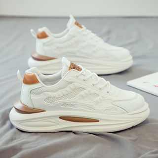 Giầy Thể Thao Sneaker Nam Tăng Chiều Cao, Giày Nam Phối Vải Thoáng Cá Tính