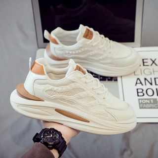 Giầy Thể Thao Sneaker Nam Tăng Chiều Cao, Giày Nam Phối Vải Thoáng Cá Tính