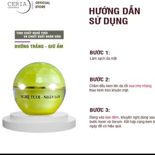 Kem TA Nghệ Tươi Nhân Sâm dưỡng trắng da giữ ẩm tái tạo và se khít lỗ chân lông 20gr