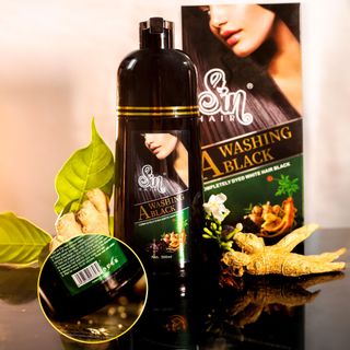 DẦU GỘI PHỦ BẠC SIN HAIR NHẬT BẢN CHÍNH HÃNG 500ML, THẢO DƯỢC NHUỘM ĐEN TÓC NÂU TÓC NHÂN SÂM BÁN BUÔN