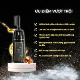 Dầu Gội Nhuộm Tóc, Dầu Gội Phủ Bạc Komi Nhật Bản Dạng Lược Chai 350ml Nhiều Màu Lựa Chọn - Hàng Nội Địa Nhật