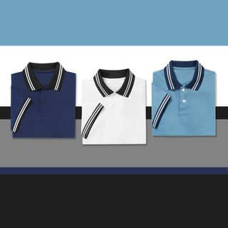 Áo thun nam trung niên có cổ sọc ngang cao cấp hàng chất lượng, thời trang, phong cách quý ông CHUYÊN KAKI