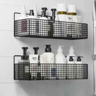 Kệ Để Đồ Nhà Tắm Hình Chữ Nhật，Kệ Kim Loại Dán Tường Cao Cấp Không Rỉ Siêu Chắc