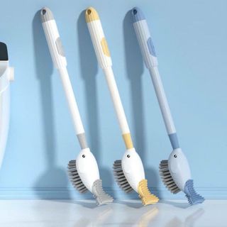 ￼Bộ Cọ Vệ Sinh Toilet Gắn Tường Hình Cá Voi Silicon Mềm Tiện Dụng giá sỉ