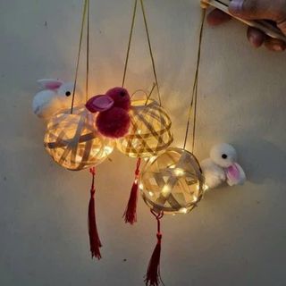 Đèn lồng thỏ giỏ tre trung thu 2023
