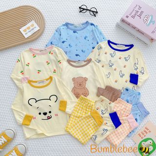 Bộ thun lạnh phối kẻ cho bé
