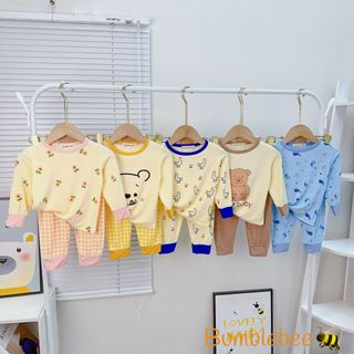 Bộ thun lạnh phối kẻ cho bé