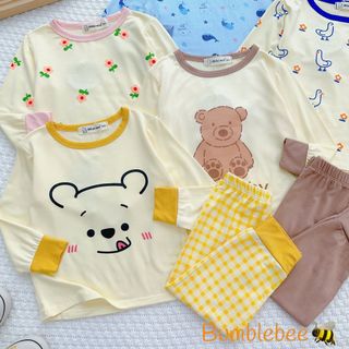 Bộ thun lạnh phối kẻ cho bé