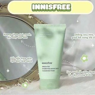 Sửa rửa mặt Innisfrees trà xanh bản mới