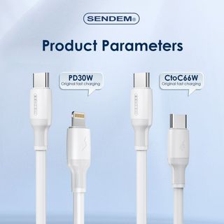 Cáp sạc nhanh Sendem M76 PD30W chân IPhone