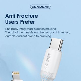Cáp sạc nhanh Sendem M76 PD30W chân IPhone