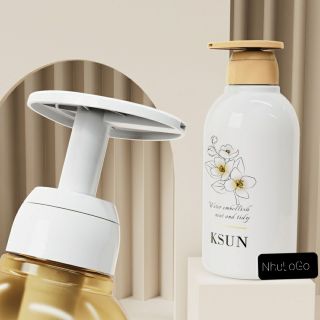 PET Vỏ Bình Mỹ Phẩm, Vỏ Bình Sữa Tắm Nhựa PP Chất Bóng, Vòi nhấn, From Bầu Tròn Sang Trọng 500ml ( Vỏ Binh Sữa Tắm In LoGo Theo Yêu Cầu ) Hàng, Giá Tận Xưởng.