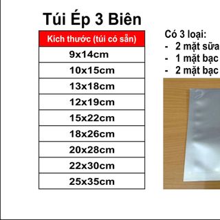 Túi ép 3 biên 2 mặt bạc - Giá xưởng giá sỉ