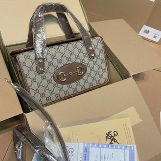 Túi xách quảng châu  Horsebit Vuông Quai Xách Full 2 Box - 09B3801 (Chuyên sỉ túi xách sll, balo, ví, thắt lưng, túi Laptop)