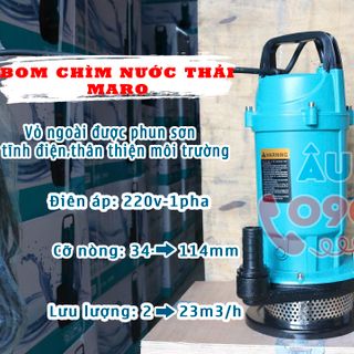 MÁY BƠM CHÌM NƯỚC THẢI MARO MR6-10-0.37