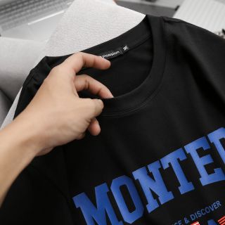 Áo thun Nam cổ tròn In Chữ Monter trẻ trung hiện đại Cotton Mịn 100% co giãn 4 chiều, chất mát thấm hút tốt