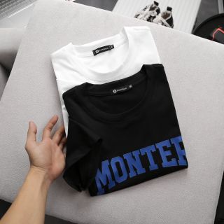 Áo thun Nam cổ tròn In Chữ Monter trẻ trung hiện đại Cotton Mịn 100% co giãn 4 chiều, chất mát thấm hút tốt