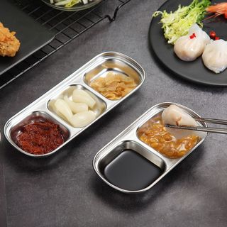 CHÉN ĐỰNG NƯỚC CHẤM INOX 2 NGĂN