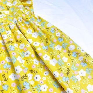 Váy Hoa Bé Gái Đầm Tay Cánh Tiên Cho Bé Chất Liệu Thô Cotton