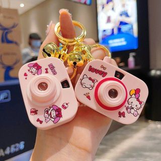 MÓC KHÓA MÁY ẢNH ĐÈN LED KÈM CHUÔNG