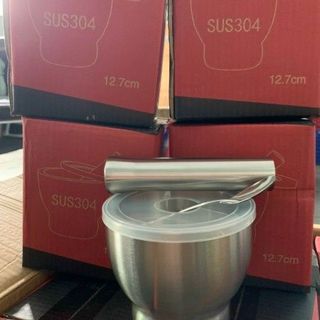 Bộ cối chày Inox 304 - size đại dáng trống bầu