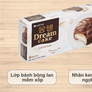 Bánh chocopie Lotte Dream Cake truyền thống hộp 192g (6 cái)