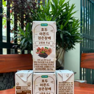 Sữa Óc Chó, Hạnh Nhân, Mè Đen Hàn Quốc (190ml / Hộp) - 16 Hộp