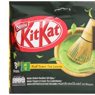 Bánh xốp phủ trà xanh KitKat gói 136g ( 8 thanh)